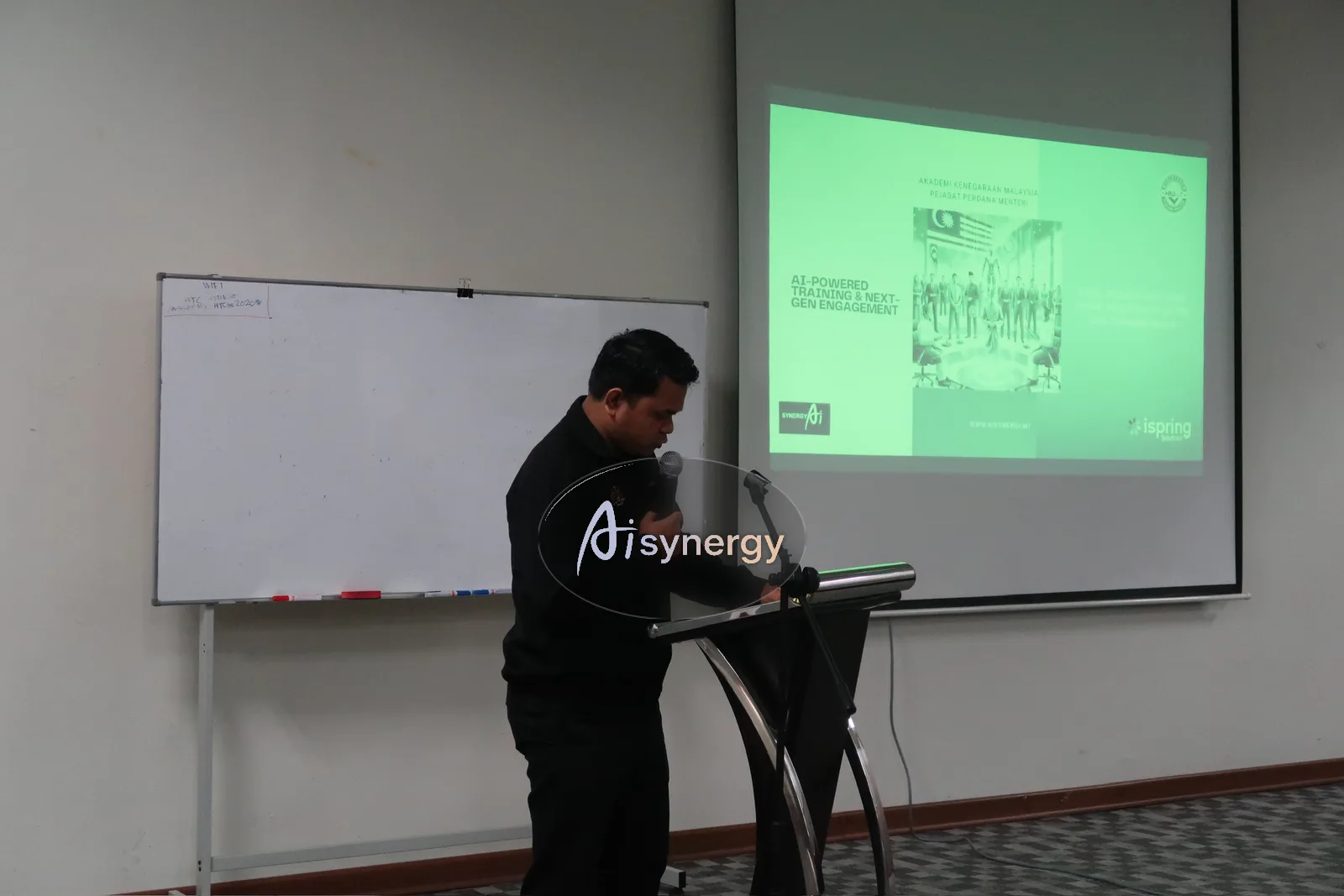 An AI-powered training programme being opened at a Malaysian government academy